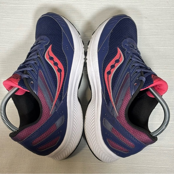 Saucony Cohesion 15 Running Athletic Shoes-Blue Pink-Women Size 9.5 - Picture 7 of 10